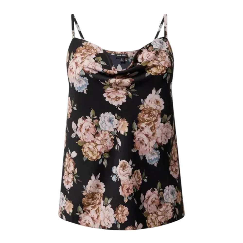 NWT TORRID Studio Crepe De Chine Cowl Neck Cami